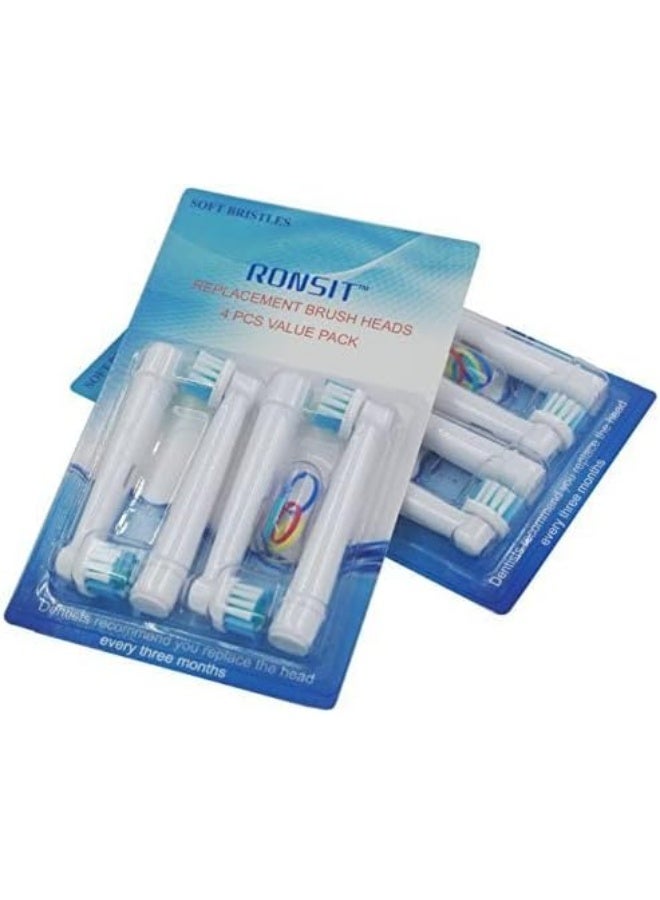 Ronsit 4 pcs Replacement Brush Heads Compatible with Oral-B Electric Toothbrush - Image 1